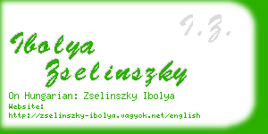 ibolya zselinszky business card